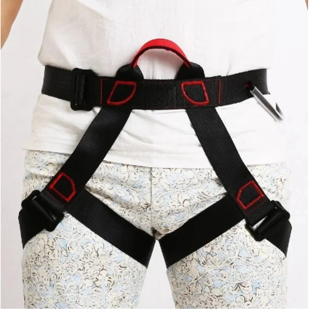 Outdoor Harness Sports Rock Climbing Half-Body Harness Waist Support Safety Belt Aerial Survival Mountain Tools